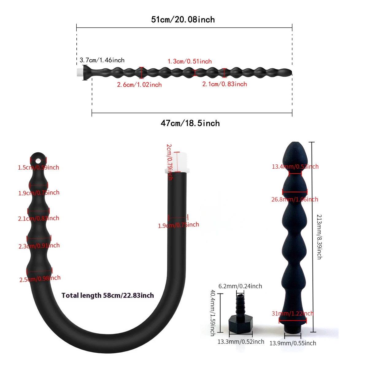 1Pcs, Silicone Butt Flush, Plug-in Shower Enema, Anal Dilators, Toilet Cleaner, Adults Sex Toys, BDSM Bondage, Sexual Wellness view 4