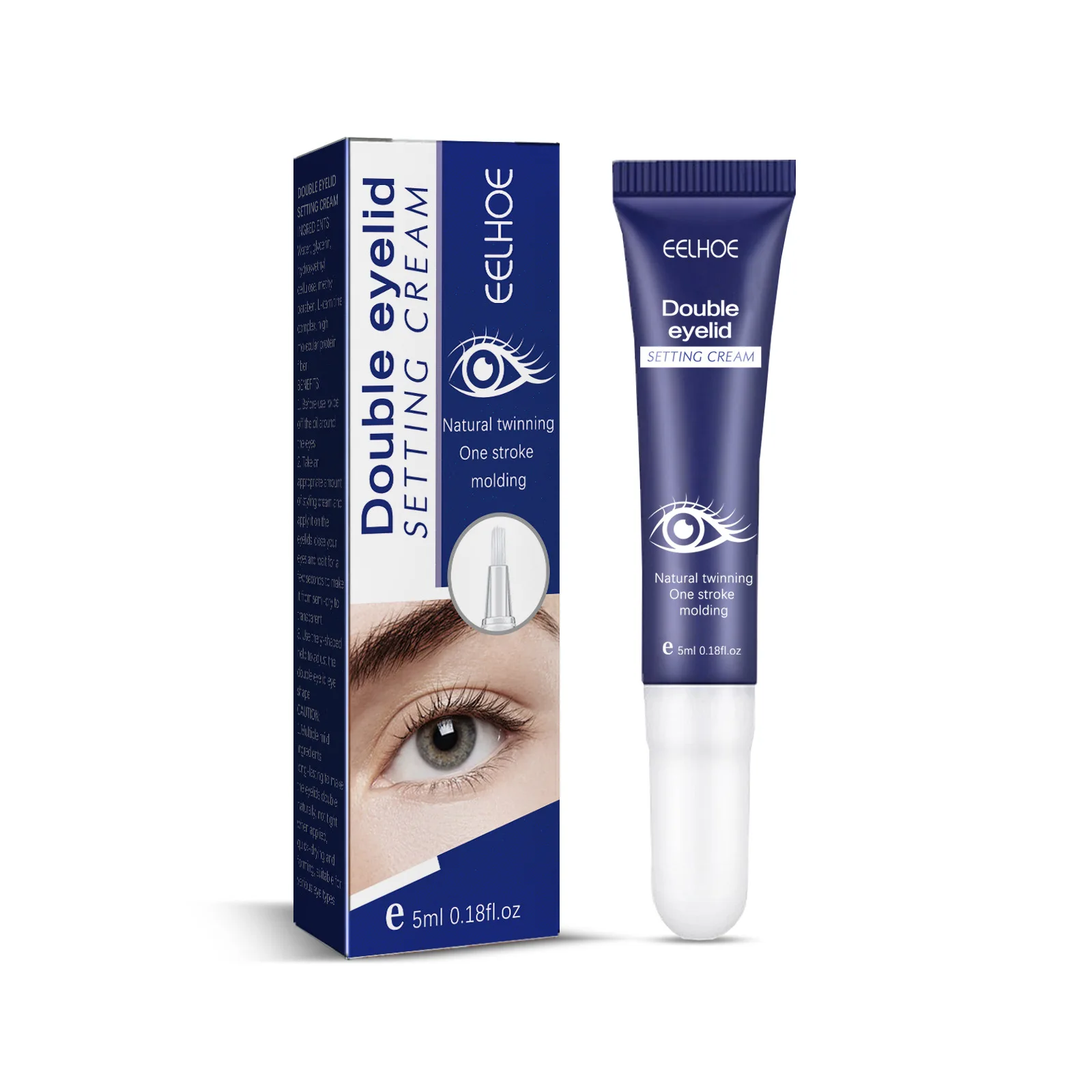 Double Eyelid ที่มองไม่เห็น Shaping Cream ธรรมชาติ Traceless Long Lasting Eyelid Lifting Quick-drying กันน้ําเครื่องสําอาง