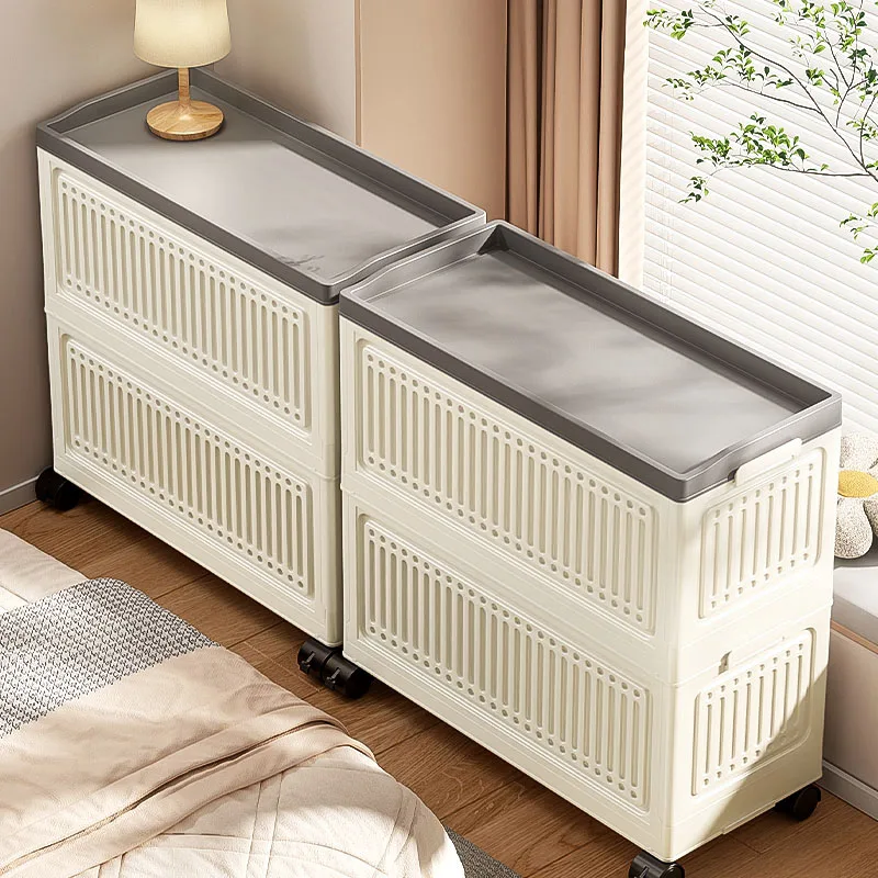 

Large Capaci Clothes Storage Cabinet Flip Cover Sle Organizer for Balcony Living Room Home Use Wardrobe oe Cabinet