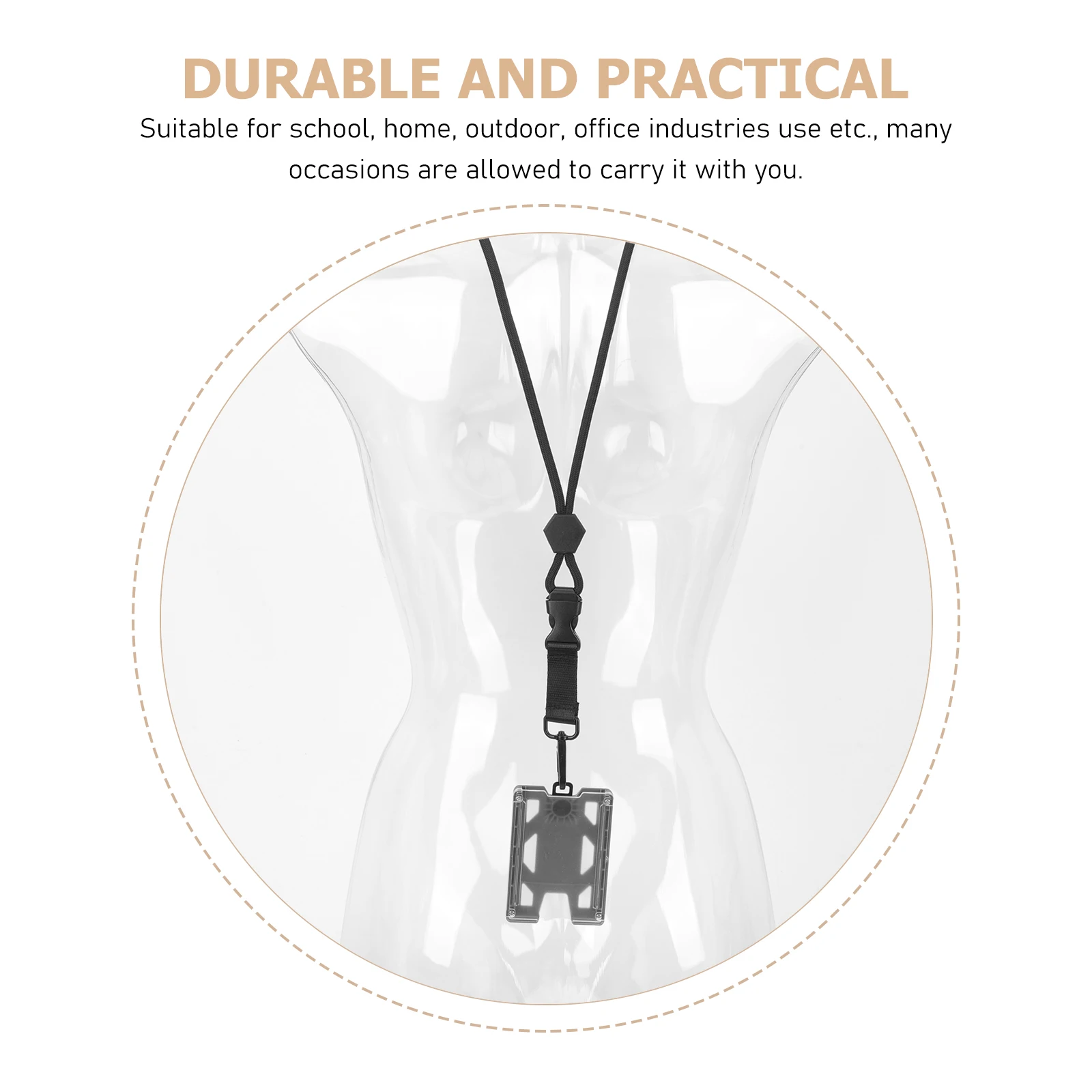 

Id Badge Holder with Detachable Lanyard Pass Protective Cover for Employees Students Nurses Doctors Name Tag Card