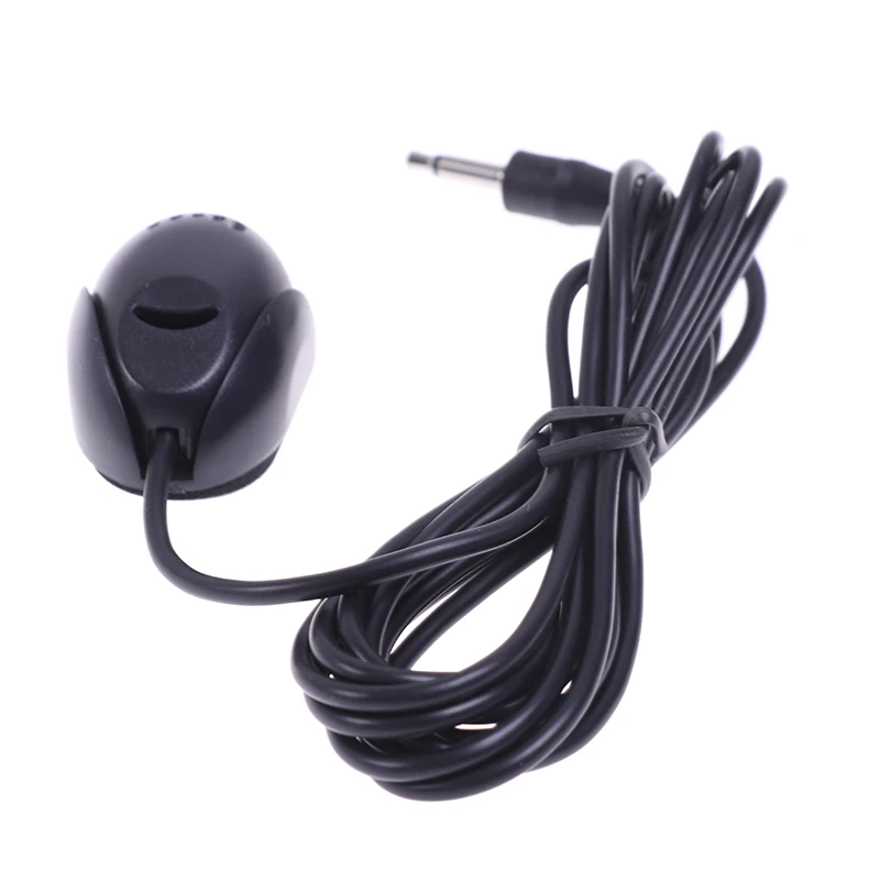 1pc Mini 3.5mm Wired Paste Type External Microphone Car Audio Mic Meeting Player