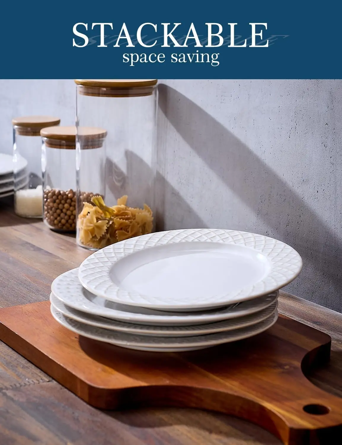 أطباق عشاء سيراميك 10.4 بوصة، مجموعة من 4 قطع، طقم أطباق سيراميك للمطبخ، طبق تقديم منقوش لمقبلة الحلوى، غسالة الأطباق وO