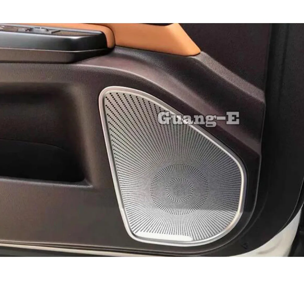 Car Stick Stainless Steel Frame Door Audio Speak Sound Ring Trim For Lexus ES ES200 ES250 ES300 ES350 2018 2019 2020 2021 2022