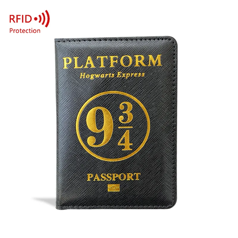 Harries Potters Movie Peripherals Retro Passport Cover PU Travel Card Holder Card Bag Multi-functional Card Slotstorage Bag Gift