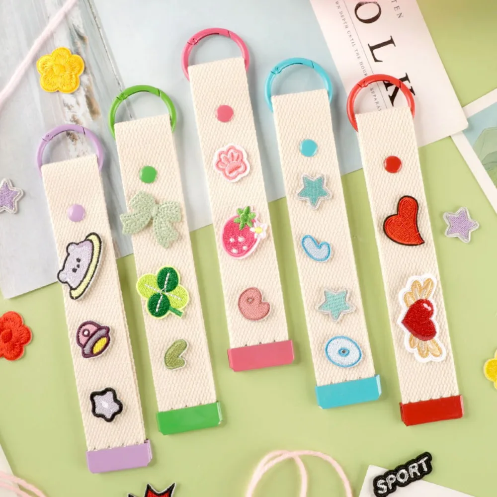 휴대폰 스트랩 컬러풀 리본 로프 키체인 다용도 내구성 키체인 랜야드 INS 심플 DIY 캔바 스트랩 가방 장식