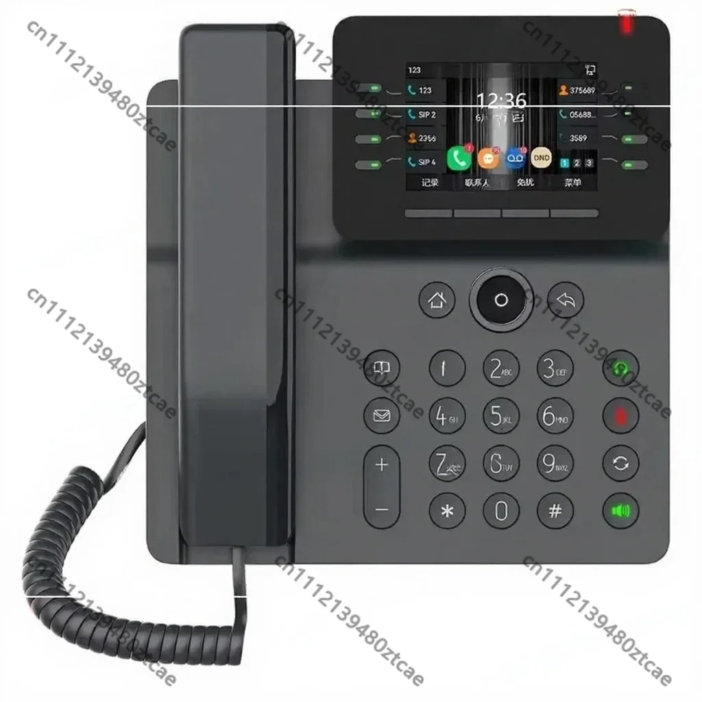 Business IP Phone 12 SIP Lines Desktop Office Telephone VoIP Communication Device