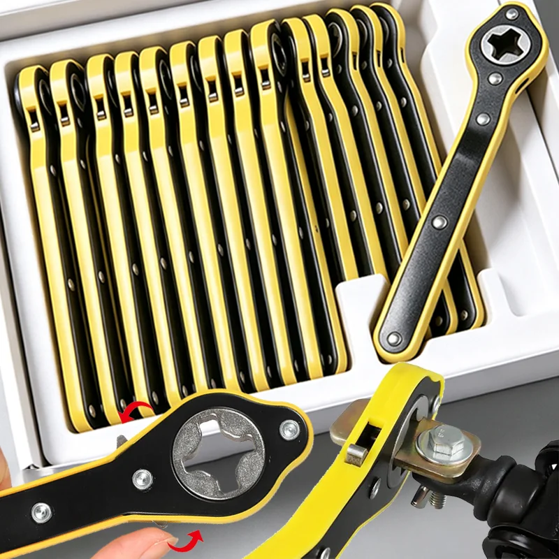 Auto Labor Saving Jack Ratchet Wrench Rocker Arm Car Repair Accessories Labor-saving Wrench Tool for Travel/Truck/SUV/Vans