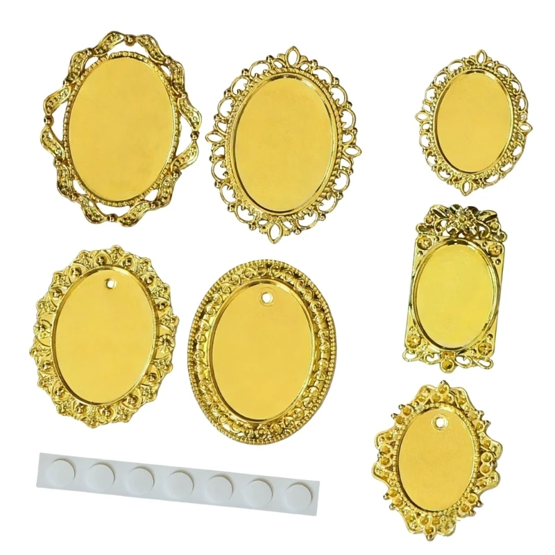 7 Uds. Modelo marco estatuilla, muebles en miniatura, accesorios para casa muñecas para habitación, escena, arreglo