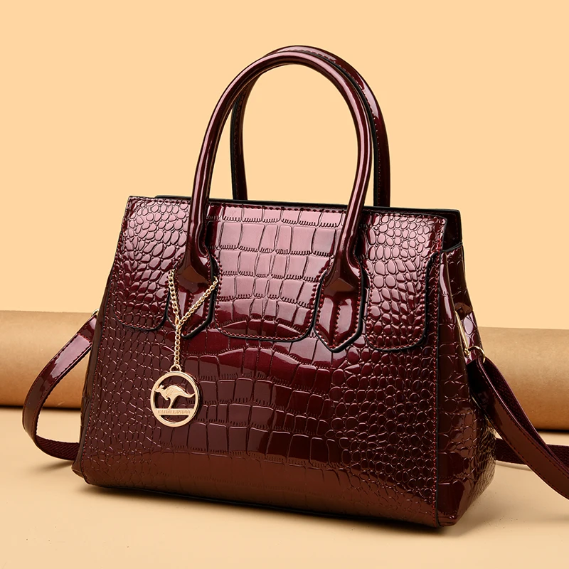 2024 Fashion Trend Women\'s Shoulder Bag High Quality Lacquer Leather Women Handbag Luxury Designer Female Crossbody Bags Wallet
