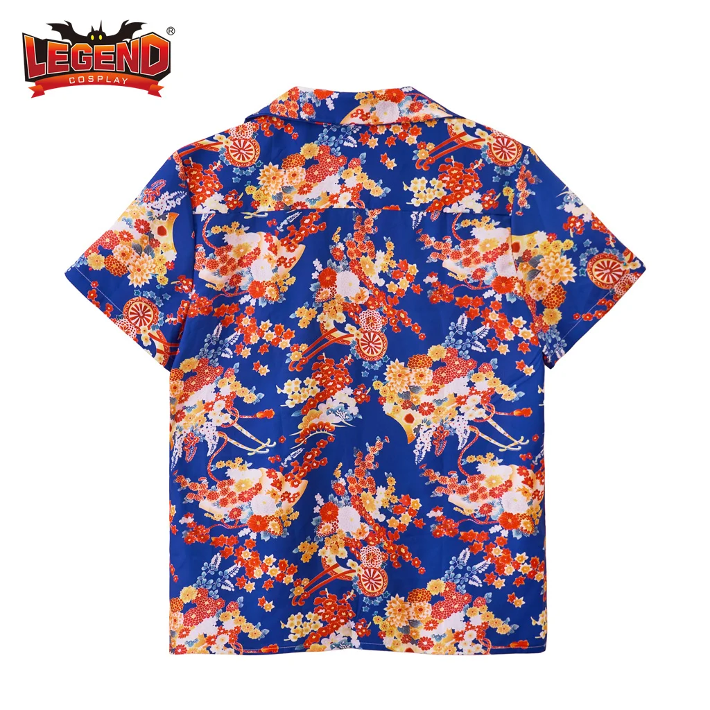 Romeo and Juliet Hawaiian Shirt Cosplay Costume Romeo Shirt 1996 Leonardo Dicaprio T Shirt Flower Button Down Shirt for Men