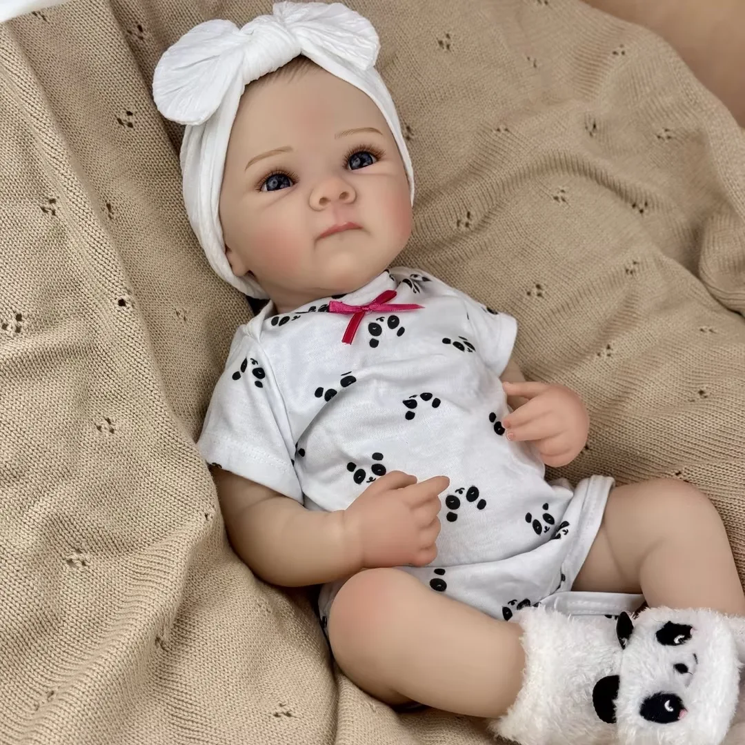 

BZDOLL 48 CM 19 Inch Full Vinyl Body Reborn Baby Doll Toy For Child Handmade Fashion Birthday Gift For Kids Bathe Play House Toy