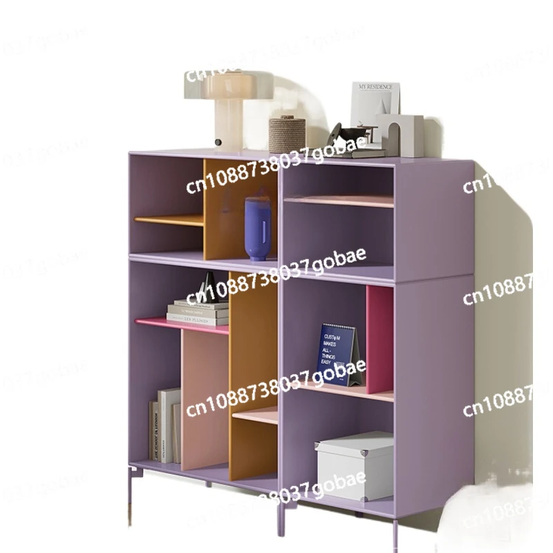 ZK Nordic Minimalist Side Cabinet Study Storage Duobao Pavilion Bookcase Reading Corner Cabinet Dopamine