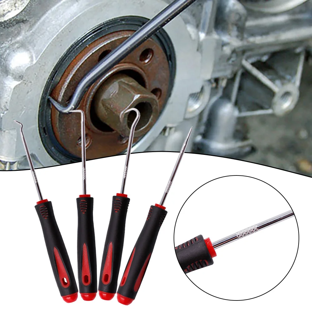 4pcs Car Pick /Hook Set O Ring Oil /Seal /Screwdrivers /Puller /Remover O-Ring Seal Gasket Auto Repair Tools