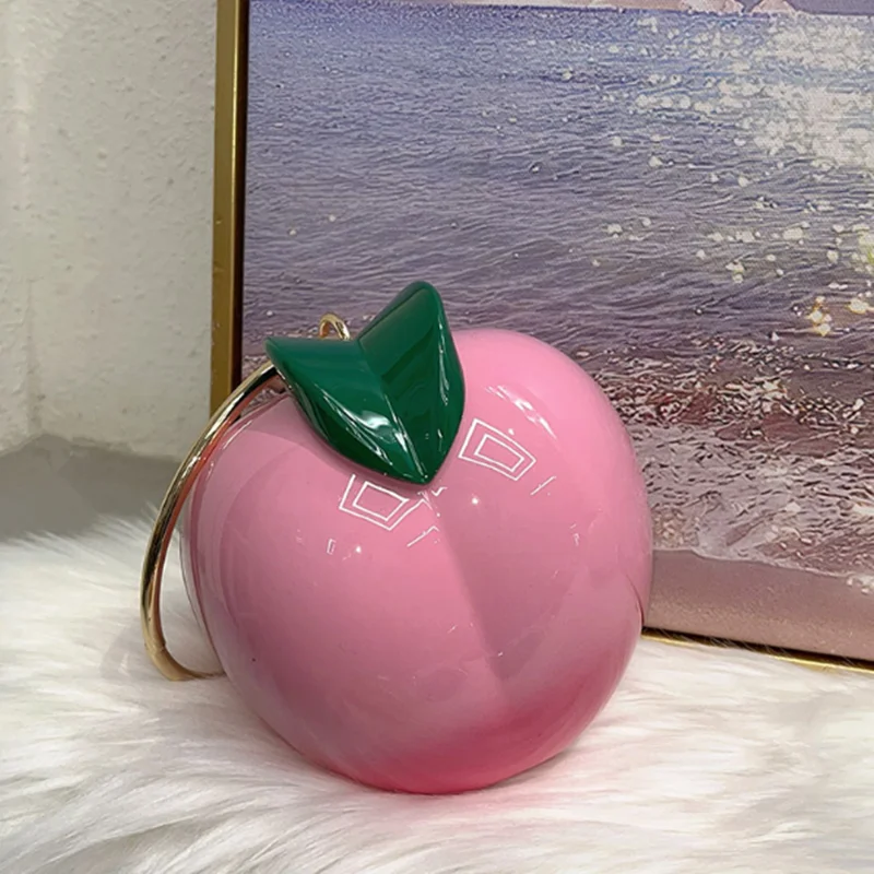 Funny Peach Shaped Purses and Handbags for Women Kawaii Girls Shoulder Bag Small Crossbody Bag Cute Female Clutch Leather