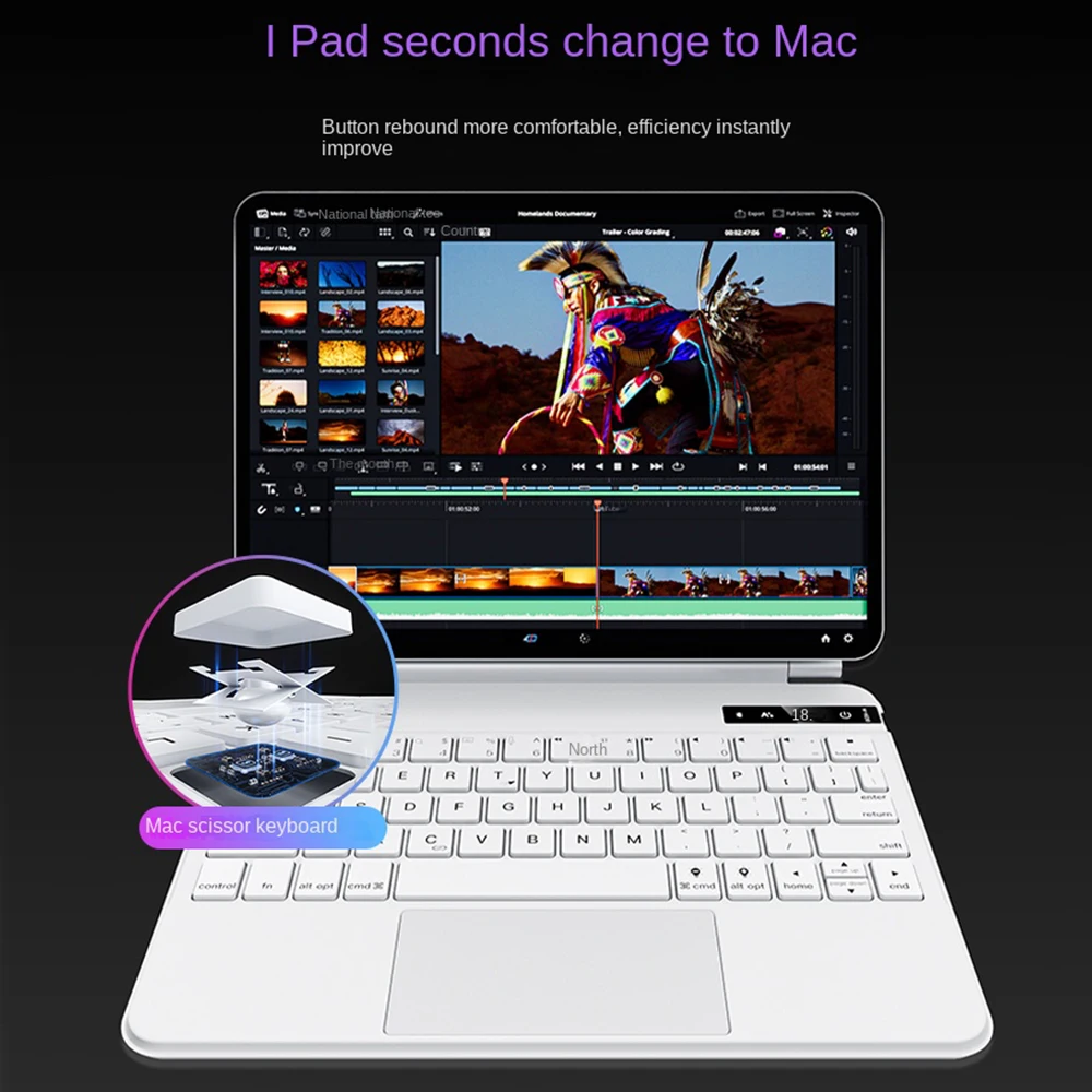 لوحة مفاتيح التحكم الذكية IfacemaliPad 2024 حافظة واقية صغيرة ذكية جديدة مع تعليق مغناطيسي متكامل #5