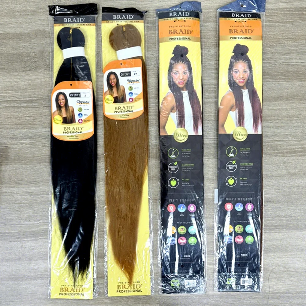 

Синтетические волосы для плетения Easy Braids, 26 дюймов, текстура Yaki, профессиональные, для укладки горячей водой, с упаковкой, для женщин.