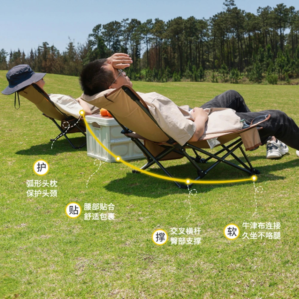 Outdoor Folding Chair Camping Backrest lounge chair Fishing Leisure lunch break Tourist Chair tumbona plegable Cool Camping Gear