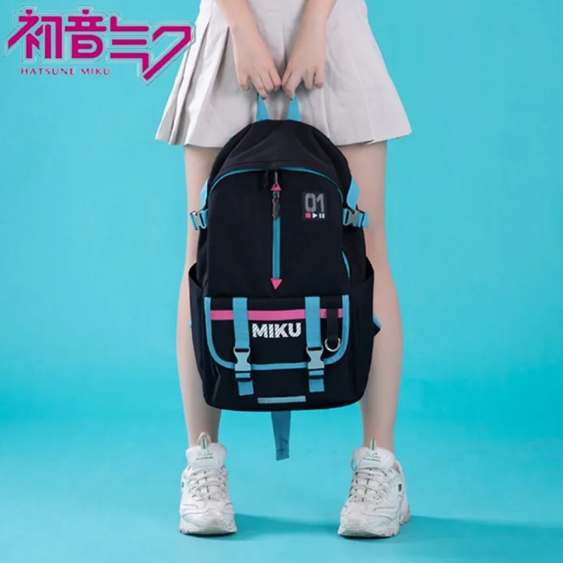 

Hatsune Miku Backpack Anime Peripheral Bag Men Women Back Pack Student Large Schoolbag Travel Casual Outdoor Bag Rucksack