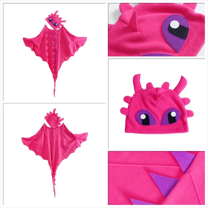 Halloweenowy Dinozaur Urocza Maska Dinozaur Peleryna z Kapturem Kostium Halloweenowy dla Dzieci Przebranie Kostium Dinozaura dla Chłopców i Dziewcząt
