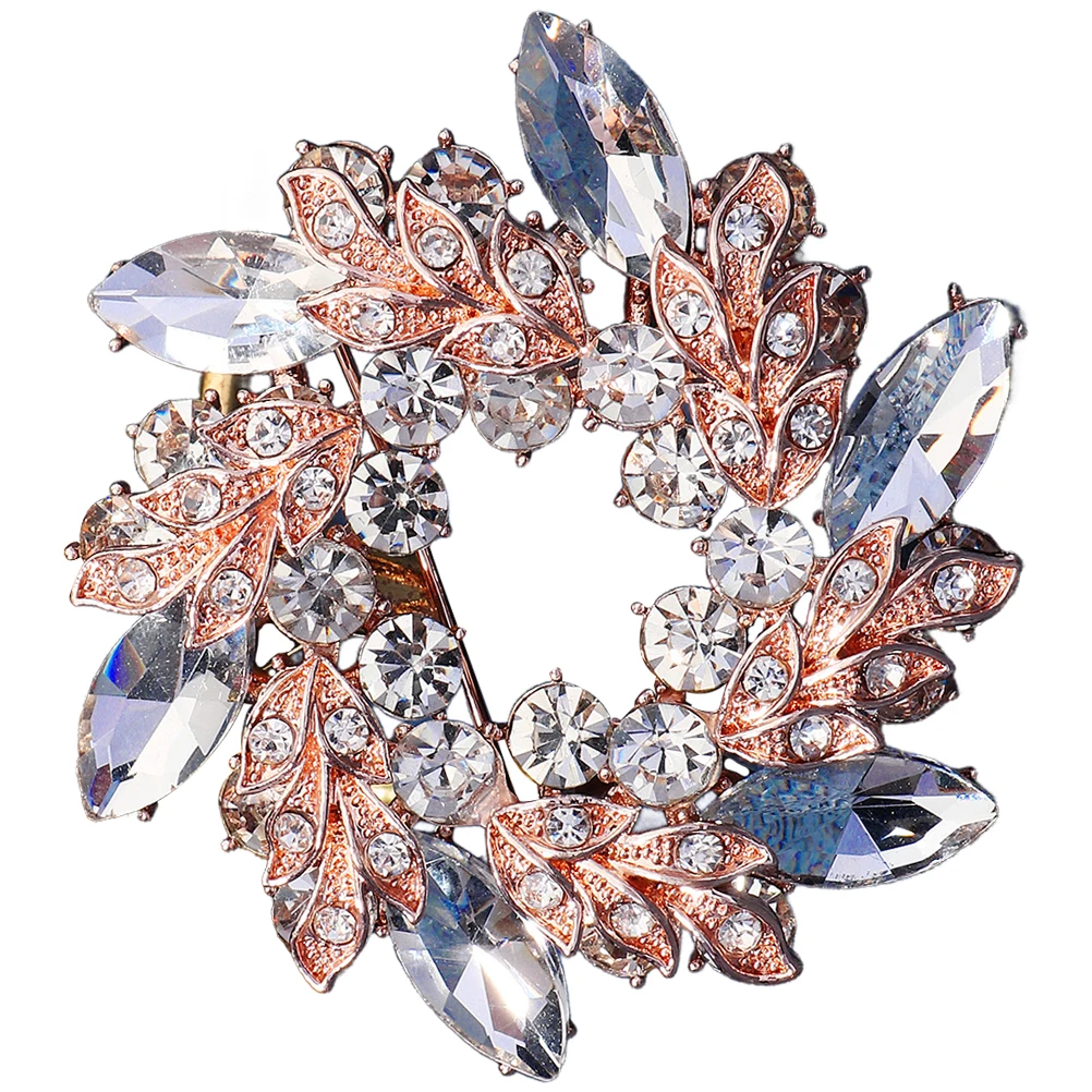 Rhinestone Brooch Women Crystal Rhinestone Pin For Clothes Full Diamond Decorative Wedding Dress Bride Party Accessories