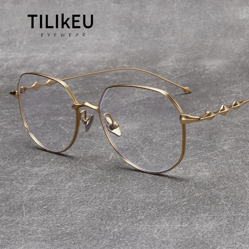 

2025 Retro Narrow Frame Square Solid Titanium Ultra-Light Optical Glasses Frame For Men Women Luxury Designer Korean Eyewear