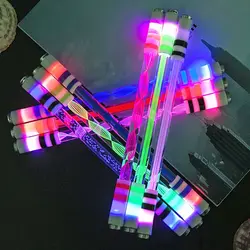 New LED Flash Luminous Spinning Pen Creative Rotating Pen Anti-Skid Rolling Special Pen Kids Release Pressure Spin Light-Up Toys