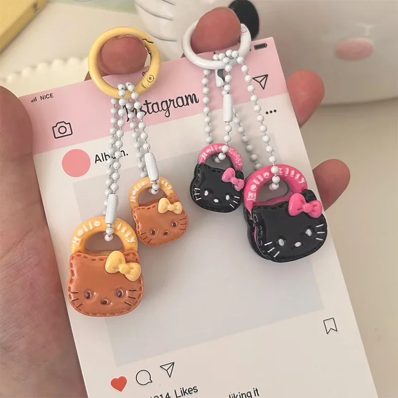 Hello Kitty Cat sleutelhanger mooie girly KT kat sleutelhanger tas hanger tas hangende decor sleutel accessoires paar vrienden cadeau