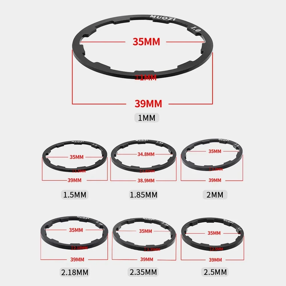 Bicycle Cassette Gasket Freehub Body Washer Freewheel Spacers 1.0/1.5/1.85/2.0/2.18/2.35/2.5MM BikeHubWasherCyclingParts