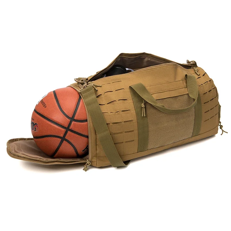 Saco de ginástica esportiva para homens, Mochilas de viagem tática, mochila de ginástica militar, treino com sapato, saco de basquete Weekender 40L