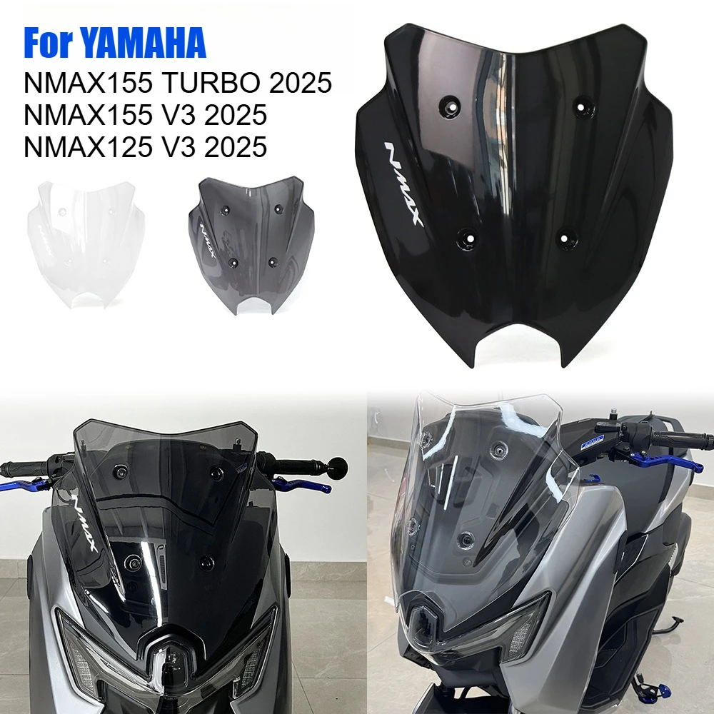 

New For YAMAHA NMAX155 TURBO NMAX125 NMAX155 V3 2025 Motorcycle Windscreen Guard Shield Deflector Windshield Fairing Accessories