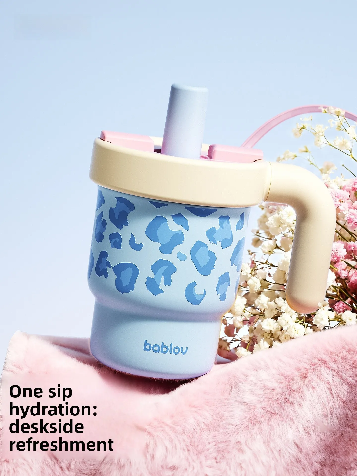 

Bablov Insulated Mug St Cup High Aesthetic Value Coffee Cup Leopard Print Water Cup Birthday Gift for Women Fre Sle