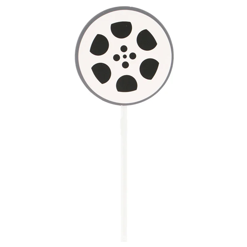 Party Cupcake Topper Film Nacht Paries Geburtstag Film Thema Party Popcorn Kino Ticket Lampe Licht Kamera Kuchen Dekoration – Detail 4