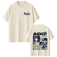 Ado World Tour 2025 Hibana T-shirt Male Fashion Casual Soft T Shirts Men Women Fashion Japanese Style Short Sleeve Tshirt