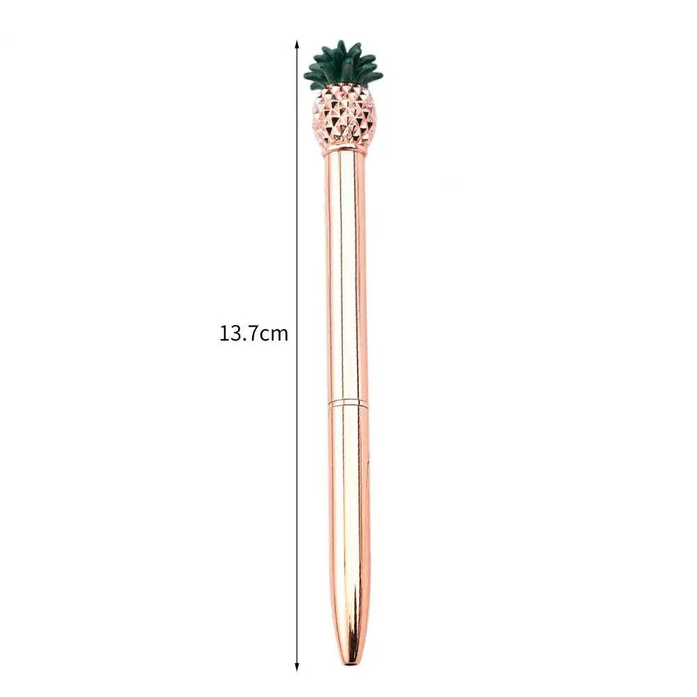 نحاس أقلام حبر جاف طالب فاخر عدم الانزلاق السلس الكتابة المعدنية لطيف الأناناس قلم حبر القرطاسية توقيع القلم لوازم