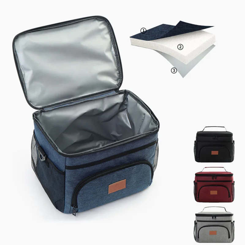 Large Capacity Leak Proof Lunch Backpack Thermal Large Picnic Cool and Warm Insulated Bag Outdoor Storage Shoulder Bag