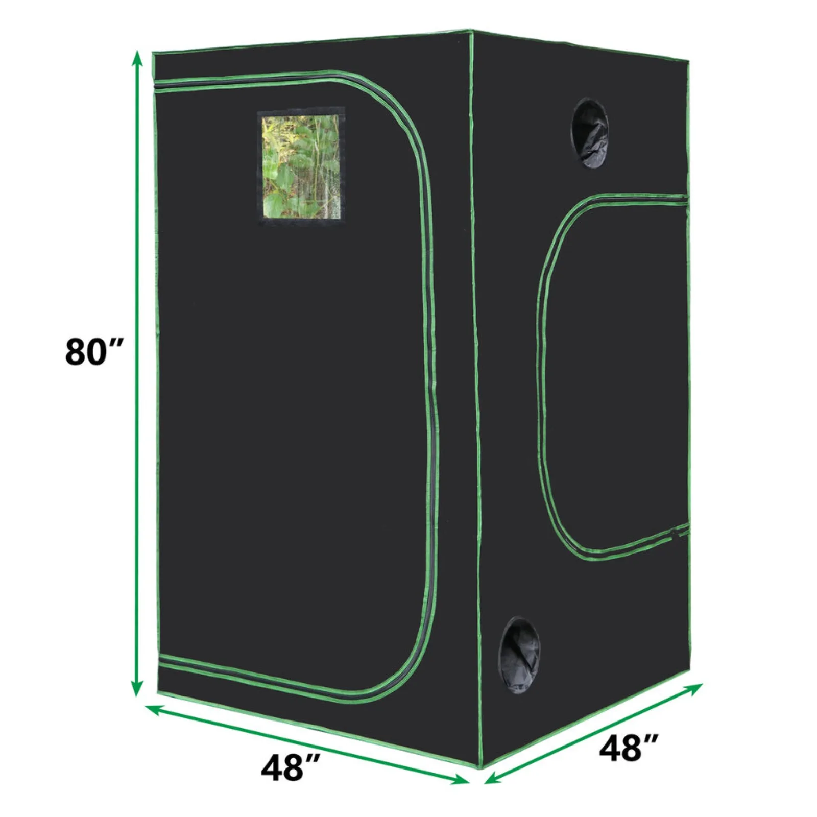 

48"x48"x80" 100% Reflective Mylar Non Toxic Hydroponic Grow Tent Indoor Room United States