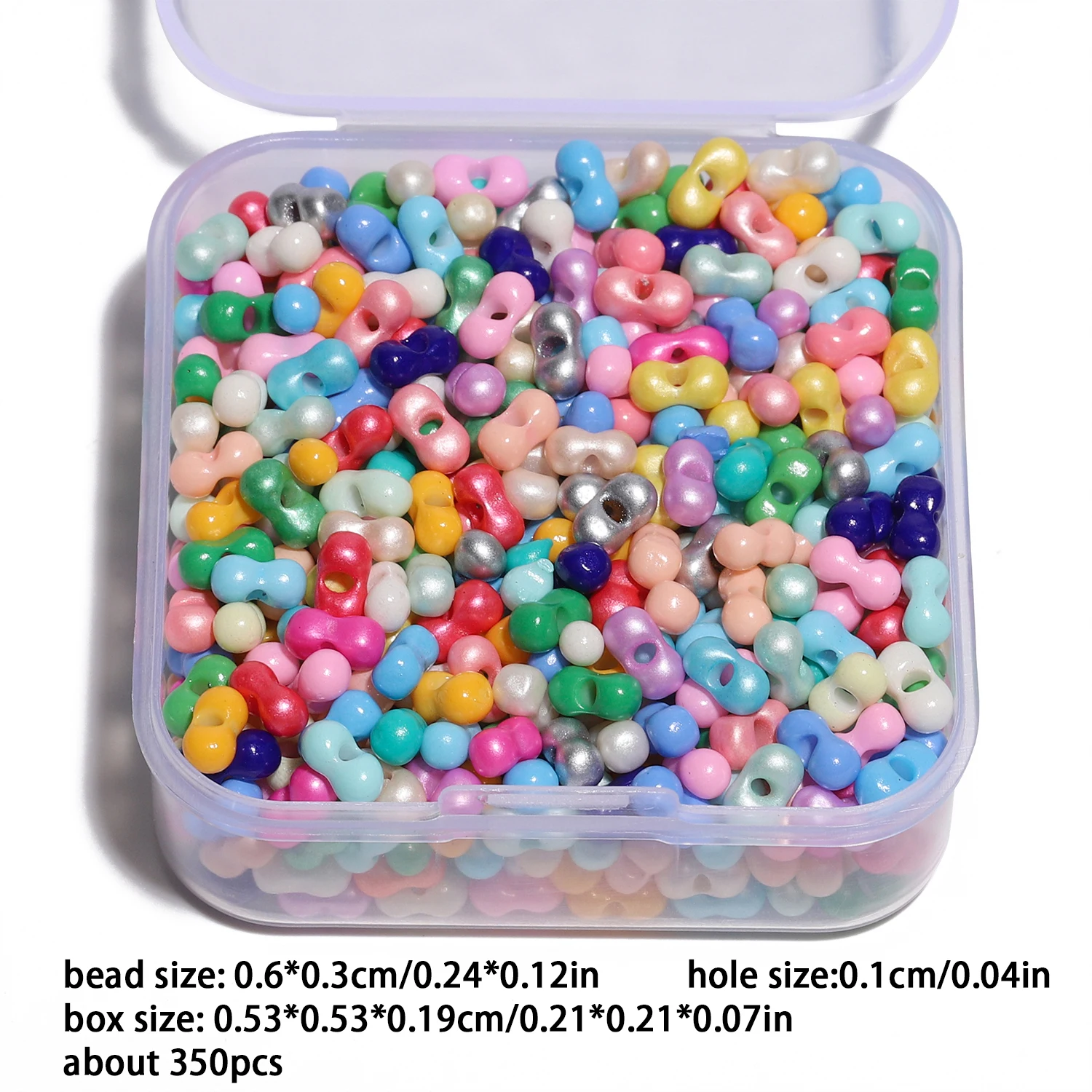 350/400pcs/box High Quality Glass Seed Beads Round Peanut Shape Cute Loose Spacer Beads For Jewelry Making DIY Bracelet Necklace