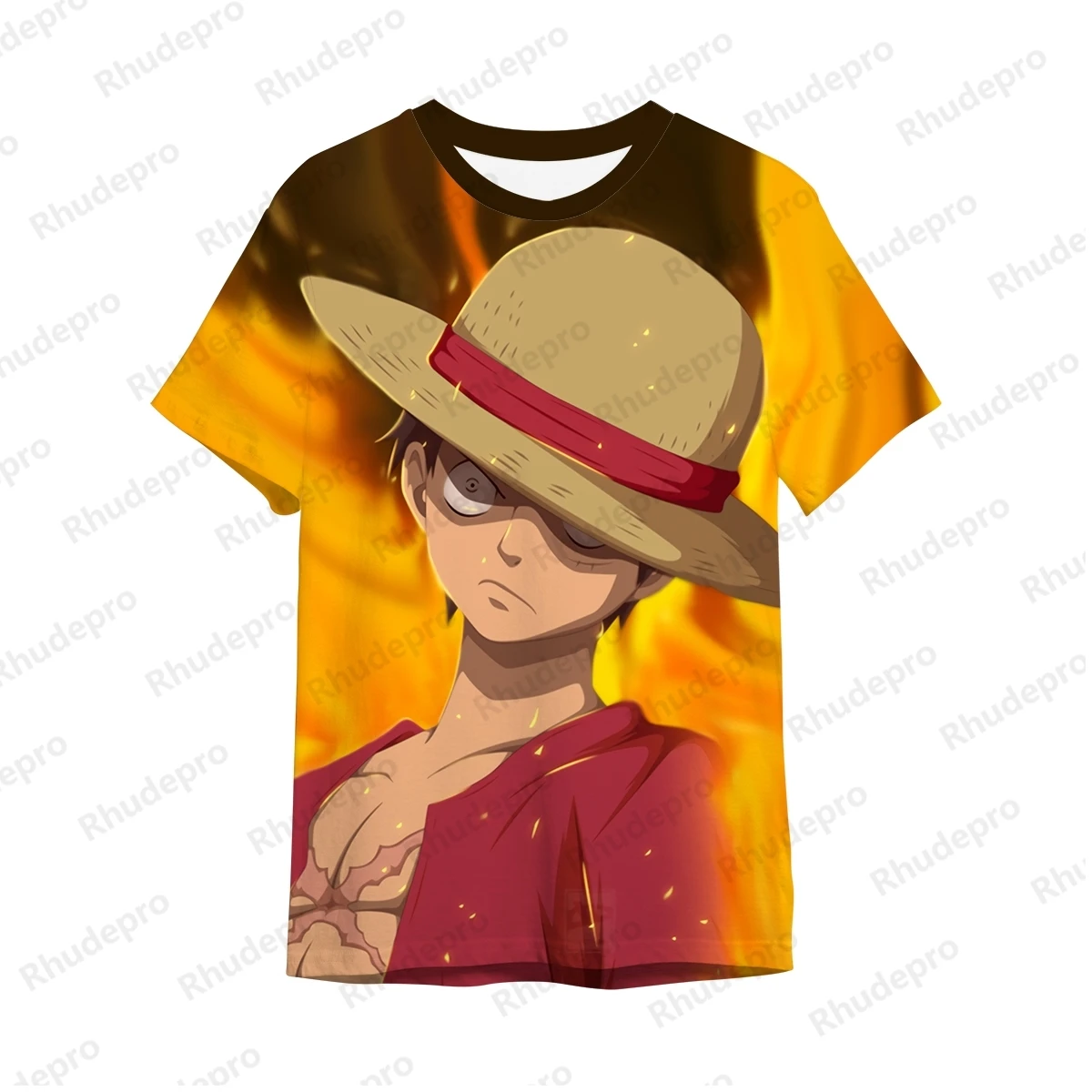 Monkey D Luffy Heren Kleding Heren Eendelige T-Shirts Hiphop Cadeau Nieuwe Korte Mouwen Y 2K Kleding Kinderen Trend Harajuku Stijl