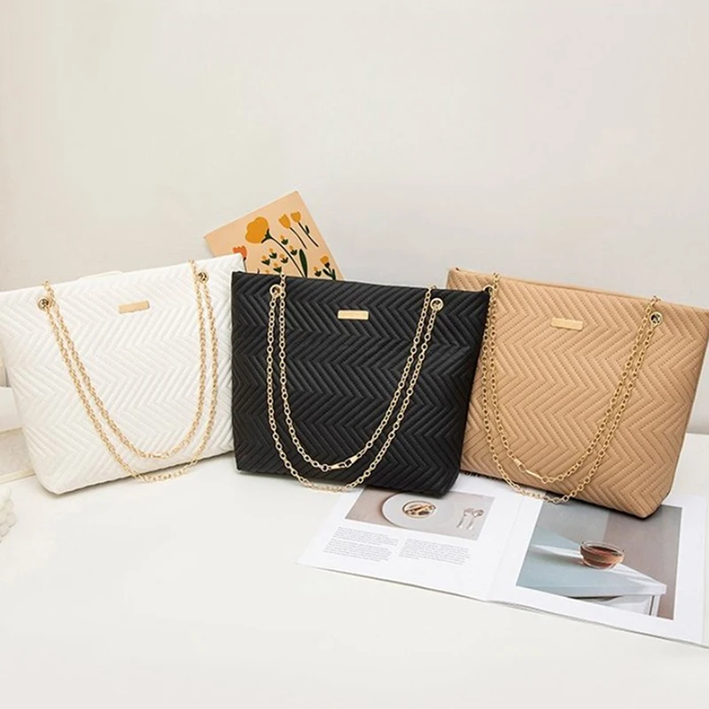 

1PC PU Material Women's Shoulder Bag Tote Bag Large Capacity Casual Crossbody Bags