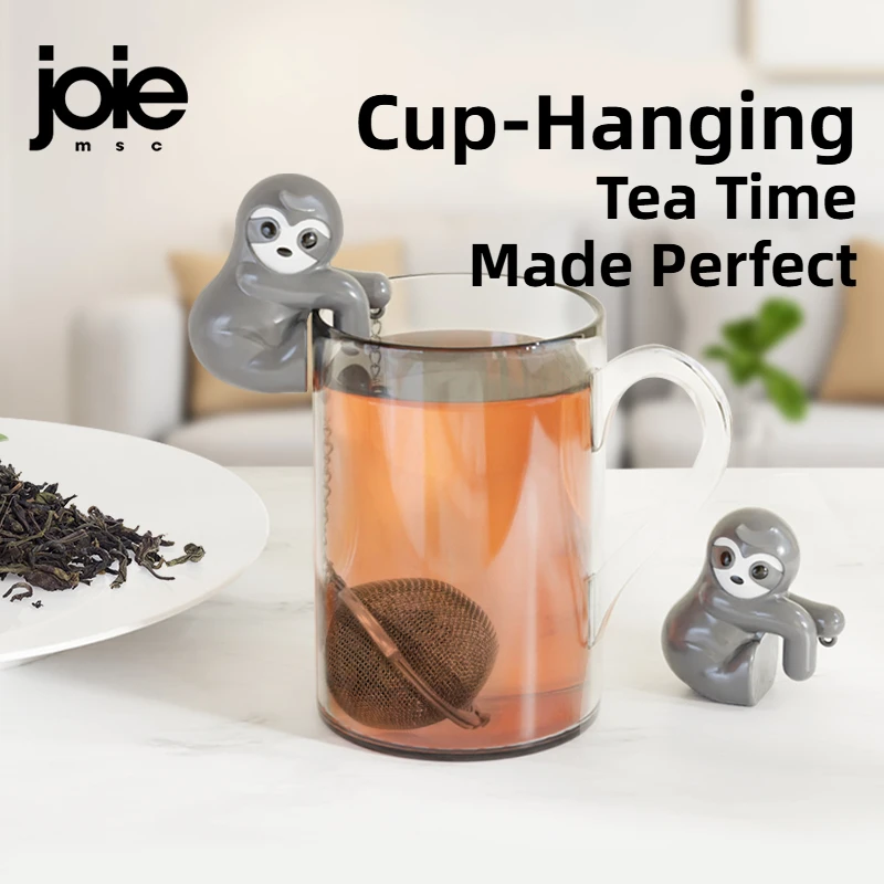 Joie Sloth Tea Infuser Stainless Steel Creative Safety Tea Bag Filter Cat Shape Cute Tea Strainer Cute Herbal Spice Filter Tool