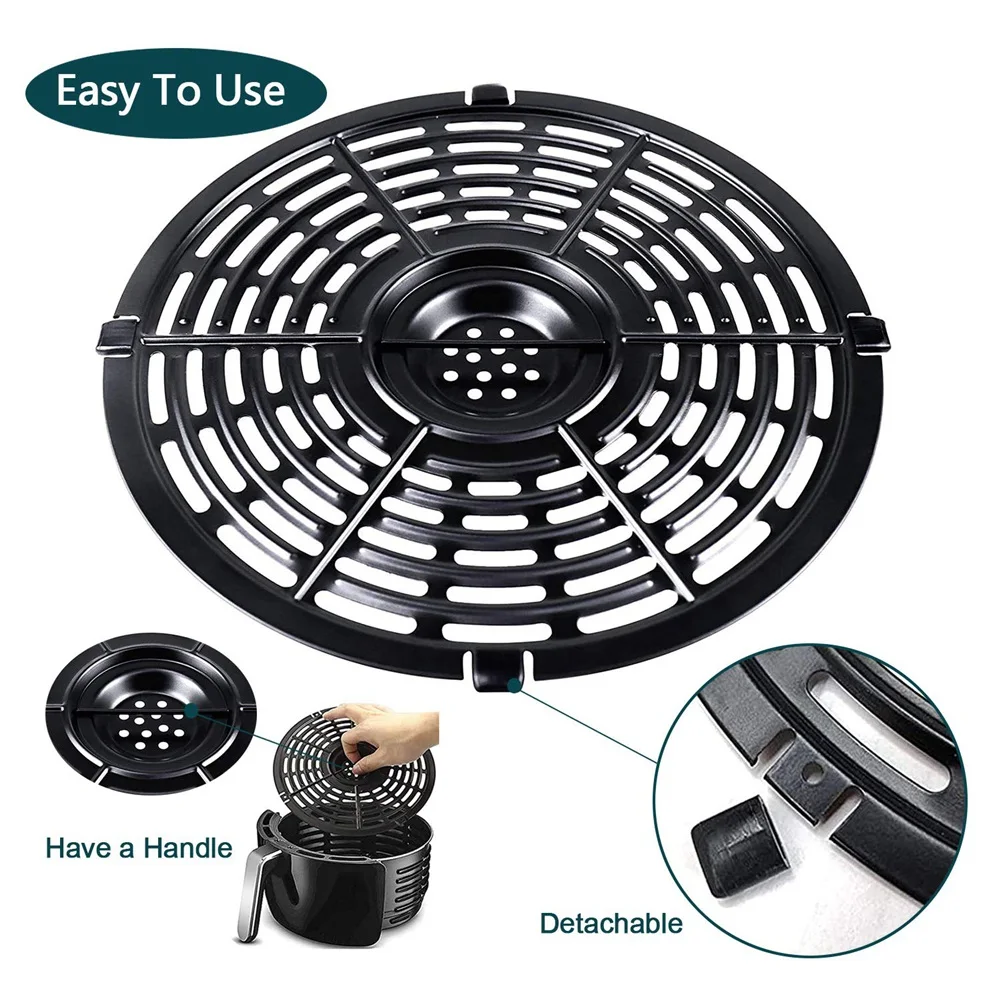 #78A Air Fryer Replacement Grill Pan for Power Air Fryer Crisper Plate,B,air fryer accessories,(Metal)