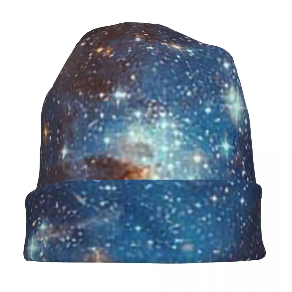 الأزرق سديم نجوم الفضاء Skullies قبعة حريمي الدافئة الخريف الشتاء في الهواء الطلق قبعة محبوك بونيه قبعات للرجال النساء الكبار