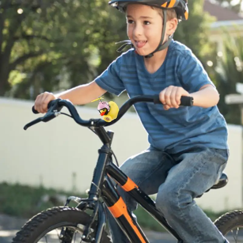 Bicycle Duck Bell With Light Duck Car Ornaments Cycling Accessories Helmets Decor Cycling Accessories Practical Light With Easy