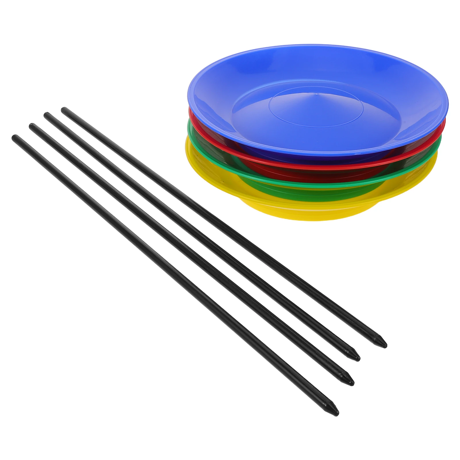 

1 set Juggling Plates Toy Kids Performance Kit Stick Hand Tools Rotating Plate Set Lightweight