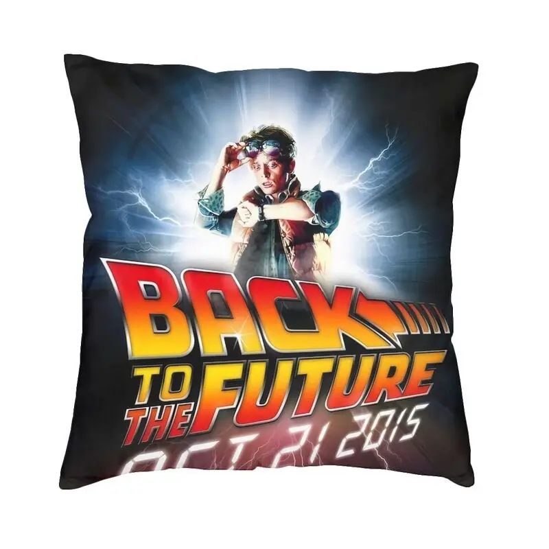 Back To The Future Cushion Cover 40x40 Home Decorative 3D Printing Science Fiction Comedy Tv Movie Throw Pillow Double-sided