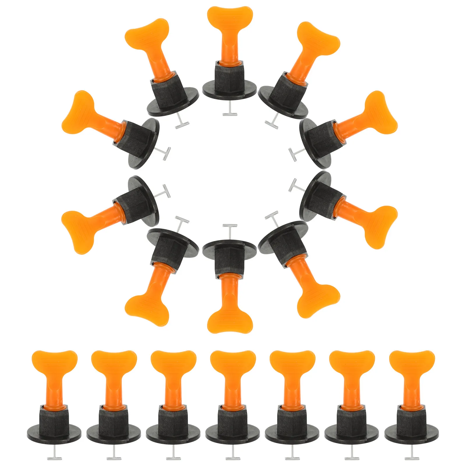 50Sets Tile Leveler Ceramic Tile Leveling System Kits Reusable Wear-Resistant Floor Wall Installation Tools Tiles Leveling