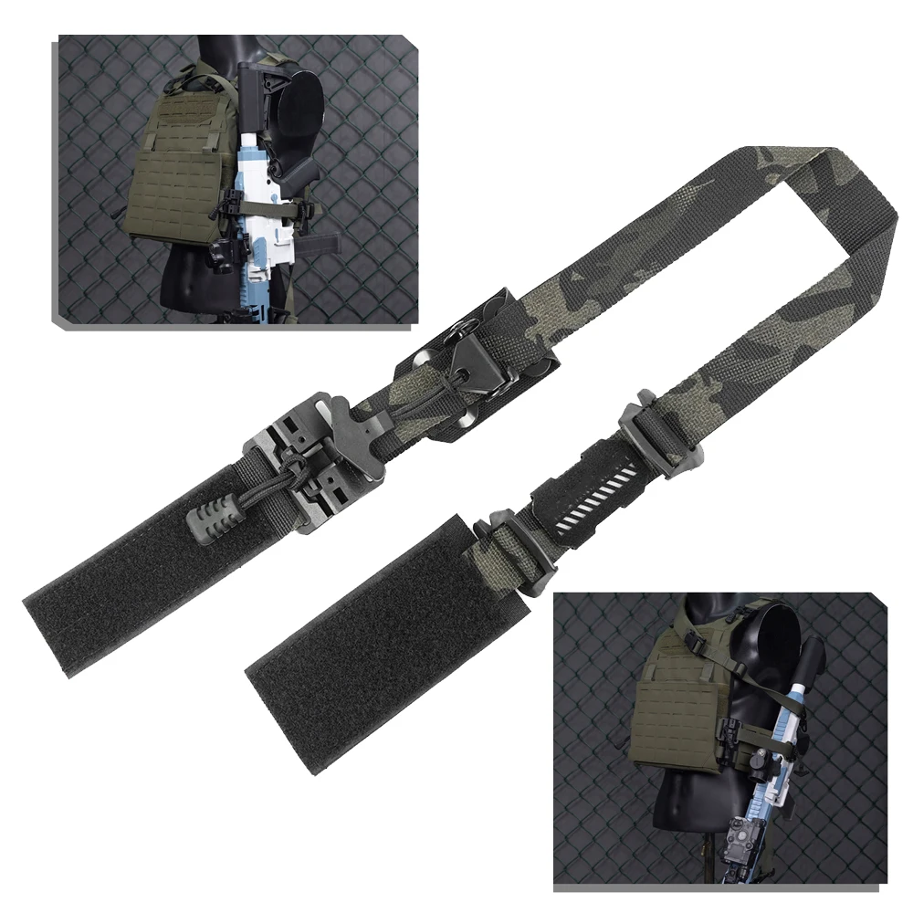 

Tactical Launcher Strap Multifunction Magnetic Buckle Tools Fixing Strap Airsoft Adjustable Tool Strap for Outdoor Hunting Sport