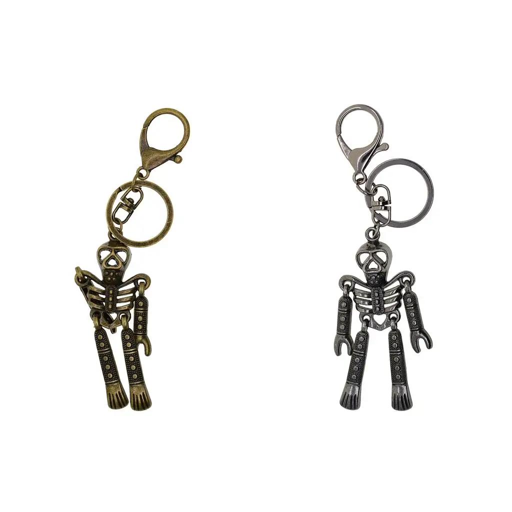 HALLOWEEN SKELETON KEYRING KEY CHAIN Lobster Swirl Carabiner Keychains