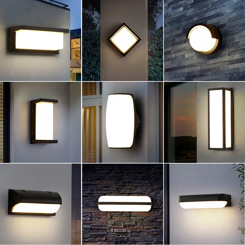 Outdoor Wall Lamp Waterproof Hotel Garden Wall Lamp, Courtyard Led Induction Villa Simple Modern Balcony Wall Lamp