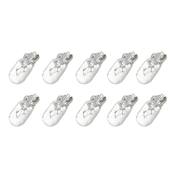 Samochodowa żarówka halogenowa T10 12V 5W 168 194 W5W Zestaw wskaźników Lampa deski rozdzielczej Lampki do czytania, 10 opakowań Ciepła biel